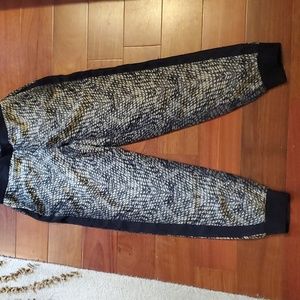 Trouve silk animal print joggers